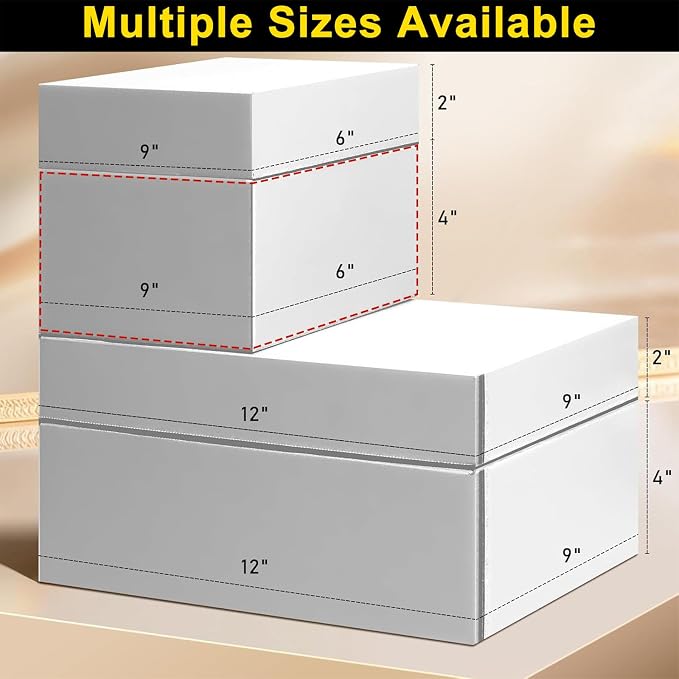 9x6x4 inches Shipping Boxes Set of 25, Corrugated Cardboard Boxes Literature Mailer Boxes Gift Boxes Small Boxes for Shipping Wrapping Mailing Packaging Small Business, White