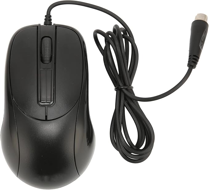 Sanpyl Round Port Optical Mouse, Wired 3 Buttons High Accuracy Ergonomic with Interface for Old PC Desktop Office, 140cm Wired Mouse