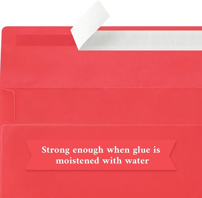 100 Pcs Christmas #10 Business Envelopes, 50 Pcs Red and 50 Pcs Dark Green Standard Envelopes Self Seal, Letter Size Mailing Envelopes for Birthday Graduation Wedding, 4 1/8 x 9 1/2 Inch