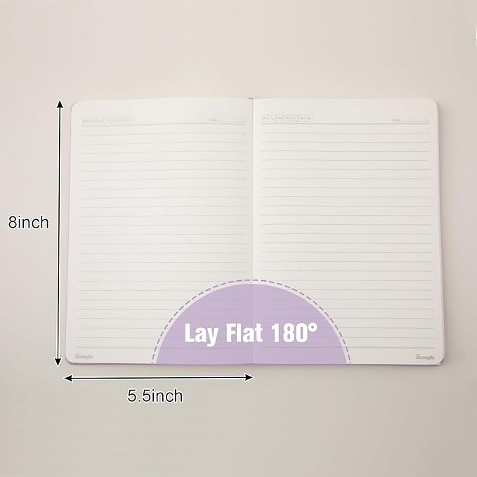 Lined Journal Notebook for Work with 160 Pages, 5.6" x 8" Hardcover Notebooks Journals Medium Size for Writing Women Men
