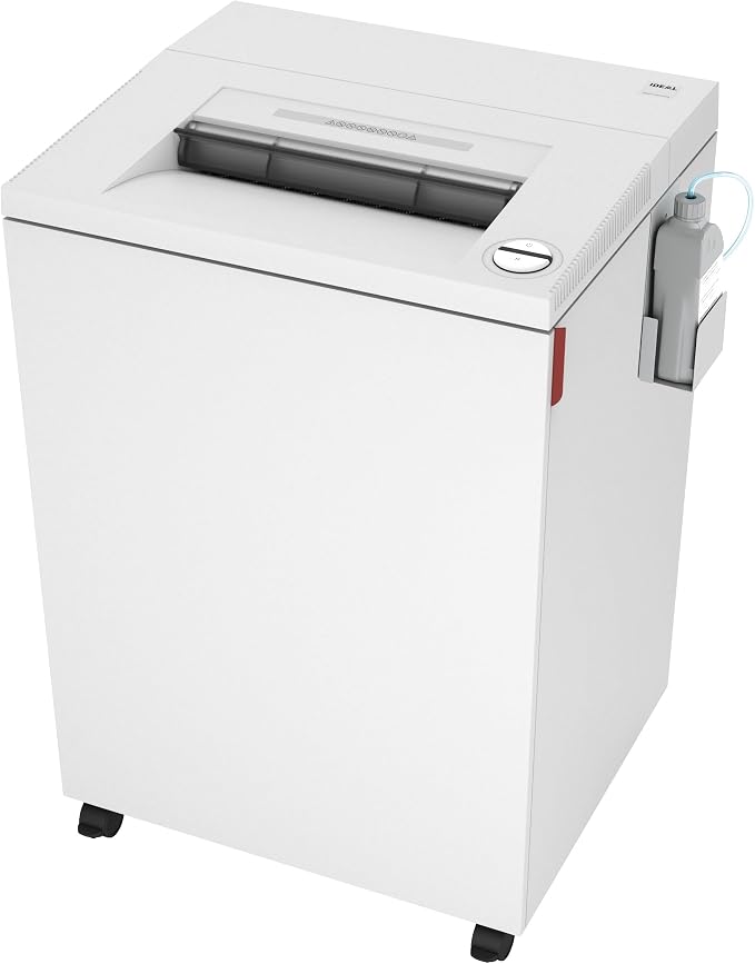 IDEAL 4003 Cross-Cut Commercial Office Paper Shredder Heavy with Automatic Oiler, Made in Germany,16-18 Sheet Feed Capacity, 44-Gallon Bin, Versatile, P-5 Security | P5 cross cut paper shredder with automatic oiler for 18 to 20 users 16 to 18 sheet cap...