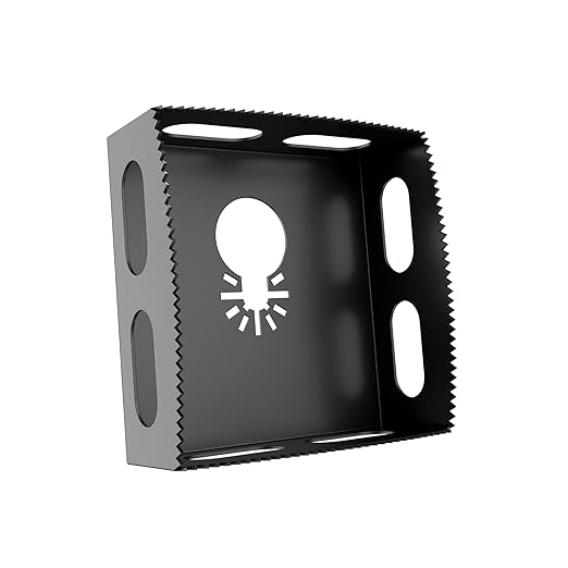 Upgraded Square Slot Cutter for Drywall, Stainless Steel Outlet Box Cutter for Single-Gang Electrical Boxes, Oscillating Multi-Tool Drywall Cutout Tool for Sheetrock-Square