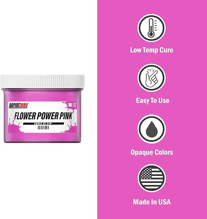 Rapid Cure® Screen Printing Ink Pink (5 Gallon - 640oz.) - Plastisol Ink for Screen Printing, Fast Curing Fabric Paint - Screen Print Direct®, USA Made