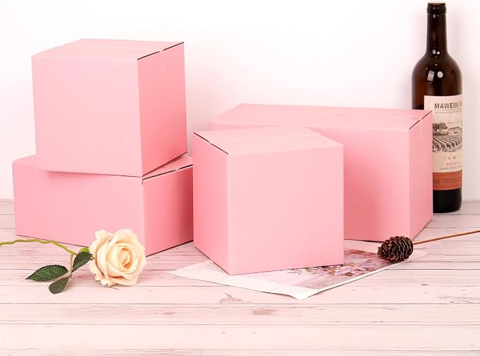 30 Pack 11x6x6 Shipping Boxes Medium, Pink Cardboard Boxes for Packaging Small Business, Mailing Boxes for Shipping Packing