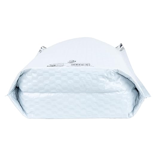 Duck Brand #5 Gusseted Self Seal Poly Bubble Mailer Lined with Bubble Cushioning for Shipping and Mailing, White, 10.5 In x 15 In, 100 Pack (287993)