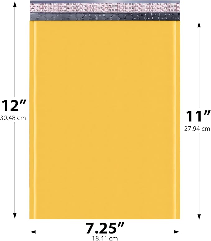 Kraft Bubble Mailers 7.25x12, Self Seal Padded Envelopes #1, 200 Pack Bulk | Fits Comics, Photos & Cards, No Tape Needed, Cushioned Protection, Tear-Resistant Yellow Kraft, Made in USA