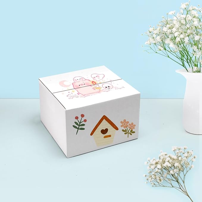 25-Pack Shipping Boxes 6x6x4 Inches, White | Corrugated Cardboard Box for Business Packing, Shipping, and DIY, Easy to Fold and Assemble
