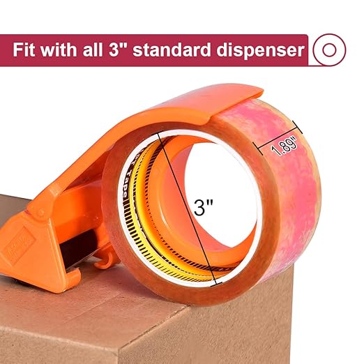 LLPT Packing Tape with Thank You Print 1.88” x 65 Yards Each 8 Pack Heavy Duty High Viscosity Safety Sealing on All Box Types for Decorating Shipping Mailing Boxes (TY4860CC08)