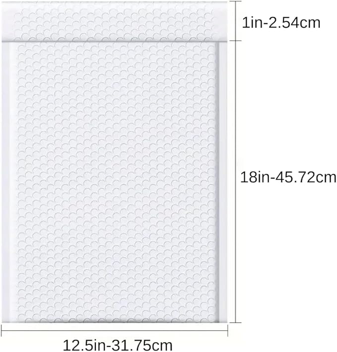 50 PC 12.5x19 Inches Poly Bubble Mailers Shipping Padded Envelopes Self Seal Waterproof Cushion Envelopes Waterproof Grey Usable 12.5x18" #6