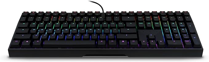 Cherry MX 3.0S Wired Mechanical Gaming Keyboard MX2A Silent RED Switches | Robust Aluminum Housing, RGB-Lighting, Full Key Rollover, Anti Ghosting, Black