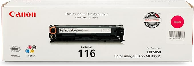 Canon Genuine 116 Magenta Toner Cartridge Compatible with MF8050Cn, MF8080Cw