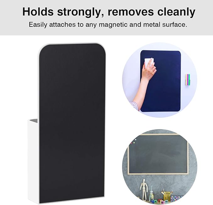 MoKo Magnetic Pen Holder, 4-Pack, Whiteboard Organizer, White | Magnetic dry erase marker holder set stores pens, pencils and small supplies on refrigerators, whiteboards and lockers.