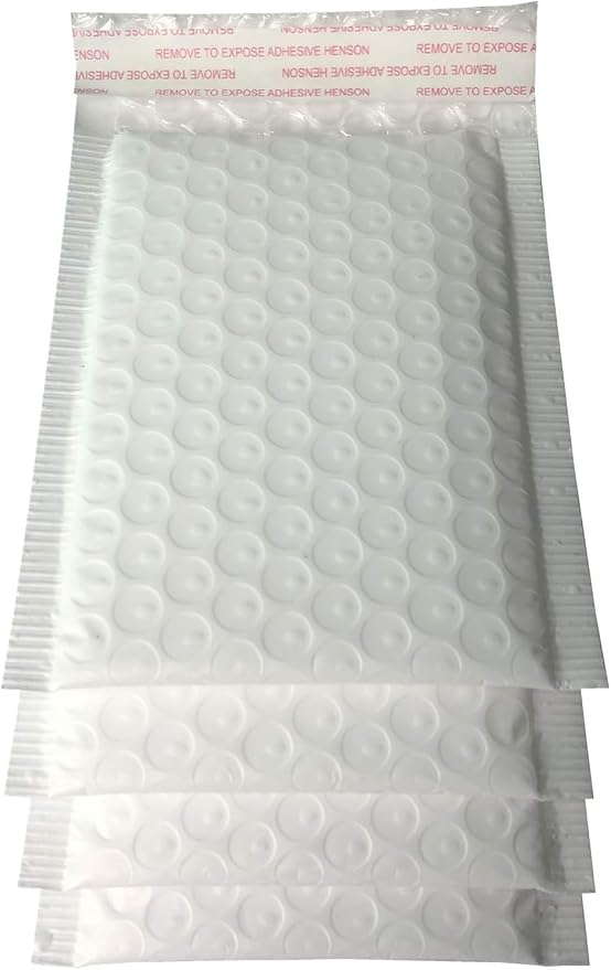 3.5x5 Inch White Poly Bubble Mailers Padded Envelopes, Self-Sealing Shipping Bags 200 Pack