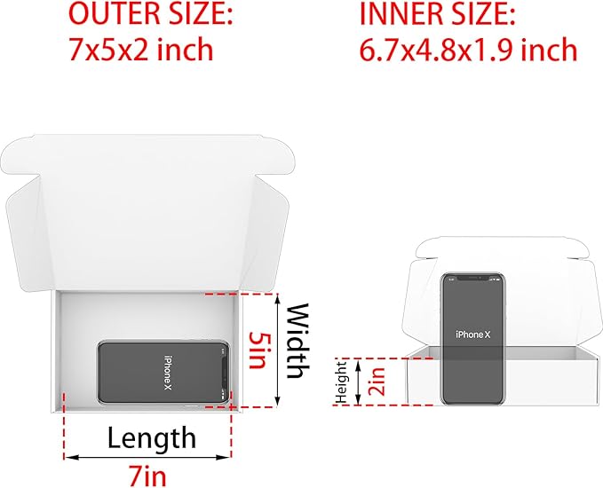 Small Brown Shipping Boxes for Small Business Pack of 25-7x5x2 inches Cardboard Corrugated Mailer Boxes for Shipping Packaging Craft Gifts Giving Products