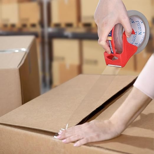 Heavy Duty Clear Packing Tape with Dispenser Combo for Shipping, Moving & Storage,Thicker Clear Packing Tape, 1.88 inches Wide, 60 Yards Per Roll, 18 Pack 1080 Total Yards