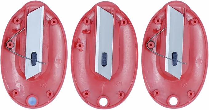 Mini Box Cutter Small Safety Retractable Utility Knife Blade Right Or Left Handed Finger Friendly Package Box Opener with Keychain Hole (32 BOXCUTTER-S10)