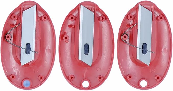 Mini Box Cutter Small Safety Retractable Utility Knife Blade Right Or Left Handed Finger Friendly Package Box Opener with Keychain Hole (32 BOXCUTTER-S10)