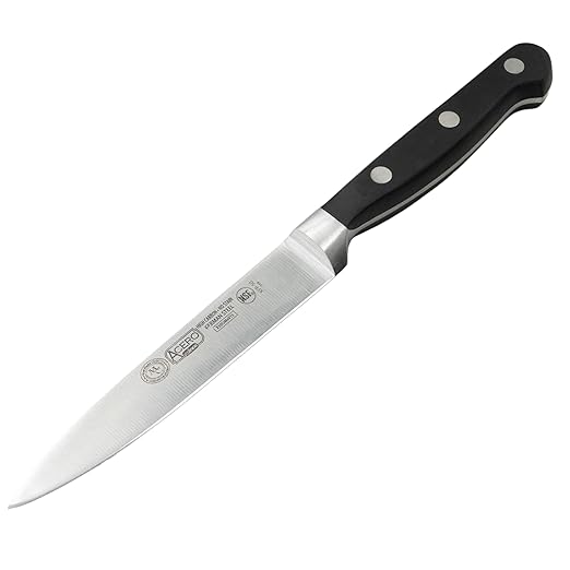 Winco 5" Utility Knife, Triple Riveted, Full Tang Forged Blade
