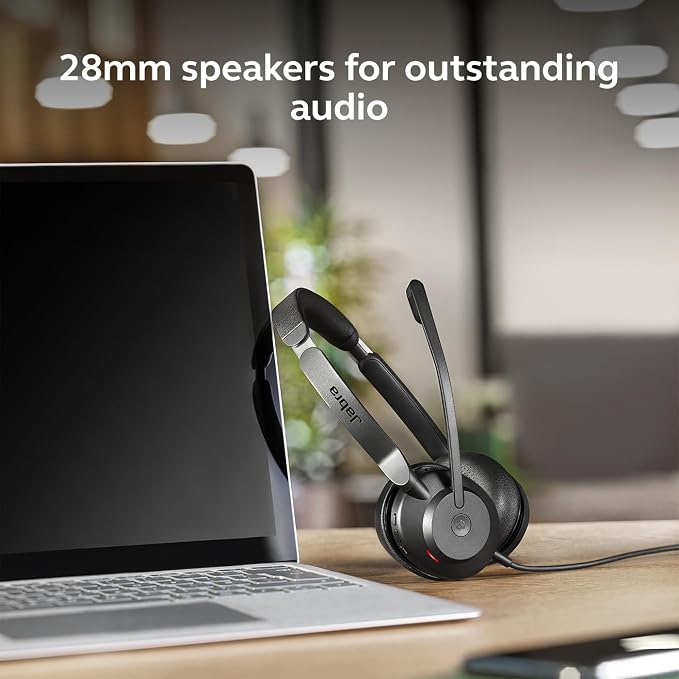 Jabra Evolve2 30 SE (2025 Version) Wired Dual-Ear USB Headset, Black | Dual-Ear Headset with Microphone, USB-A and USB-C Cable, Ideal Computer Headset, Works with Online Meeting Platforms