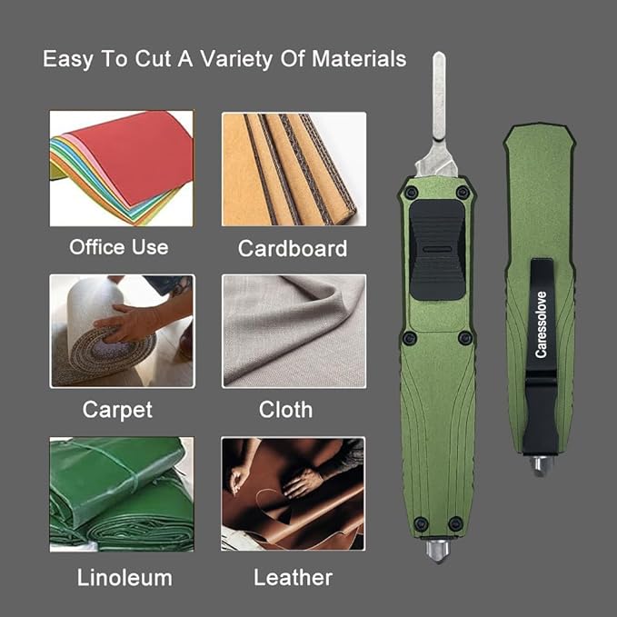EDC Retractable Scalpel Knife, Fast Open Automatic Utility Knife, Auto Box Cutter with 10PCS #23 and 3PCS 0.4mm thick #60 Scalpel Blades