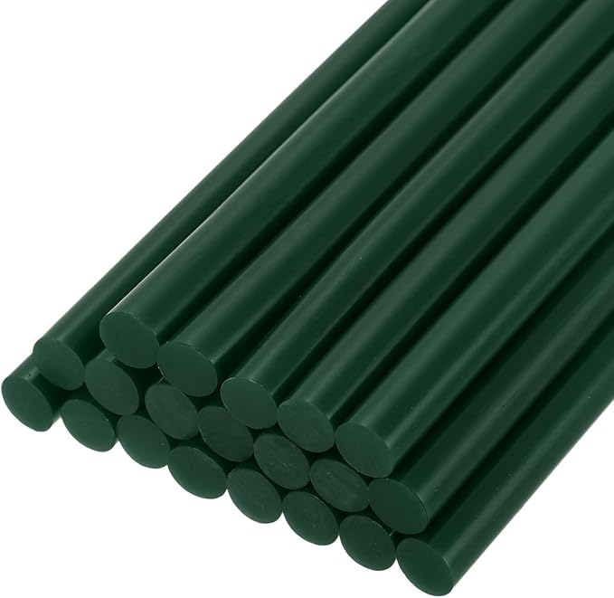 uxcell 20pcs Hot Glue Sticks for Glue Gun 11mm/0.43-inch x 4-inch Mini Hot Melt Adhesive Glue Stick Dark Green
