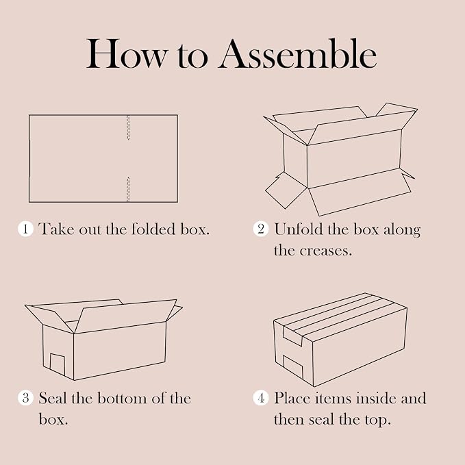 EdenseeLake 40 Pack 4x4x4 inches Shipping Boxes Small Cardboard Boxes for Packing, Moving, Mailing, Brown