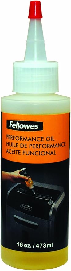 Fellowes 12C15 12 Sheet Cross-Cut Paper Shredder for Home and Office with Safety Lock & Powershred Performance Shredder Oil, 16 oz. Extended Nozzle Bottle (3525010)