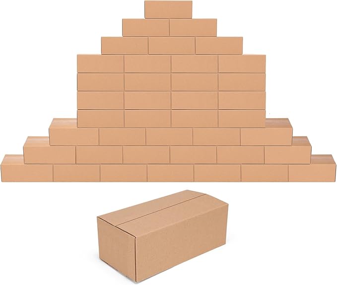 EdenseeLake 40 Pack 8x4x3 inches Shipping Boxes Small Cardboard Boxes for Packing, Moving, Mailing, Brown