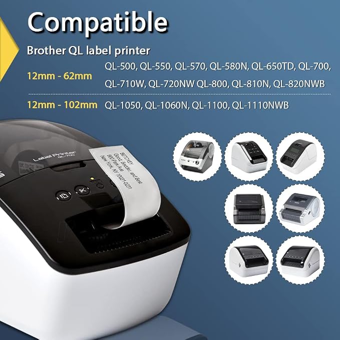 BETCKEY - Continuous Labels Replacement for Brother DK-2225 (1.4 in x 100 ft), Compatible with Brother QL Label Printers [1 Rolls/Continuous Labels, Green]