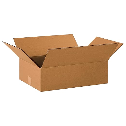 Partners Brand 20x14x6 Corrugated Cardboard Boxes, 20"L x 14"W x 6"H, Pack of 25 | Shipping, Packaging, Moving, Storage Box for Business, Strong Wholesale Bulk Boxes 20x14x6 20146