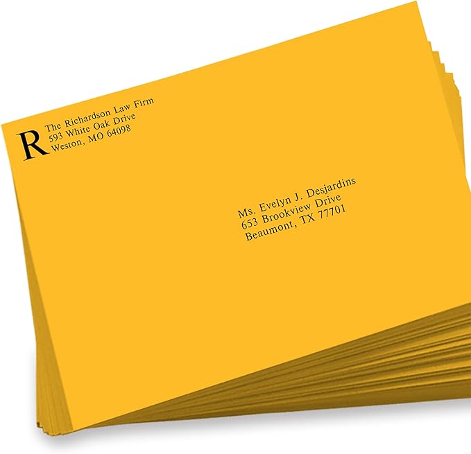 LUXPaper 9 x 12 Open End Envelopes | Peel & Press | Sunflower Yellow | 80lb. Text | 250 Qty