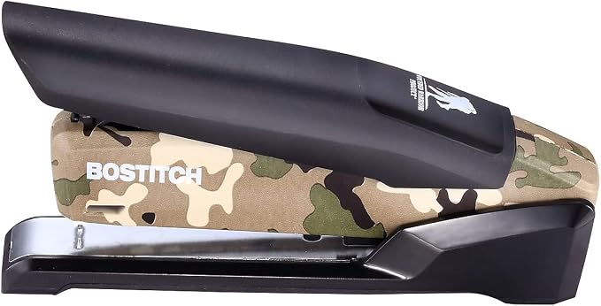 Bostitch Office Metal Spring Powered Stapler, One Finger, Supports Wounded Warrior Project, Camouflage (INP28-WW)