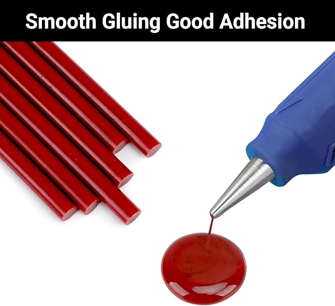 72 Pack Red Hot Glue Sticks Bulk, 0.27x4 Mini Wax Sticks for Stamp Seals Car Dent Repair Handmade DIY Art Craft Home Office Project Craftwork Fix & Repairs