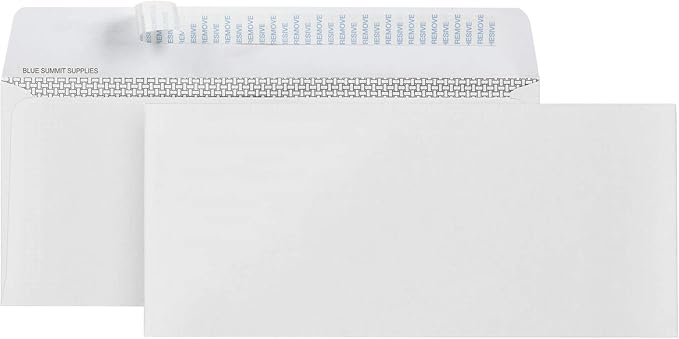 500#10 Windowless Security Envelopes Self Seal, Peel and Seal, Security Tinted, Printer Friendly Design for Business, Dimensions - 4-1/8 Inch x 9 ½ Inch - Envelopes Letter Size for Mailing (Pack of 2)