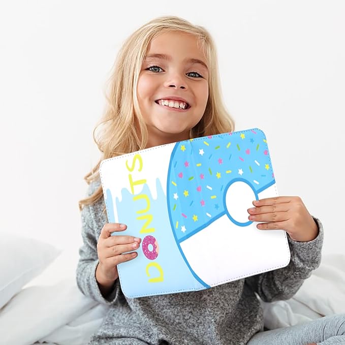4 Pocket Portfolio Card Binder 240 Card Holder Album, Blue Donut Trading Cards Holder Zipper Binder for Girl Teen Collection (Blue Donut, 240 Pocket (Portfolio))