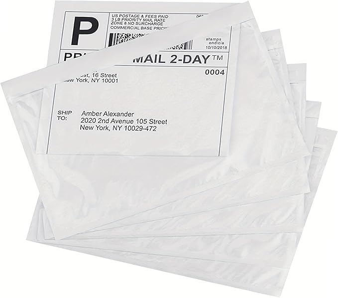 200 Pack 7.5x5.5 Packing List Mailing Envelopes Shipping Envelopes Packing List Clear Adhesive Shipping Label Sleeves Shipping Supplies for Small Businesses