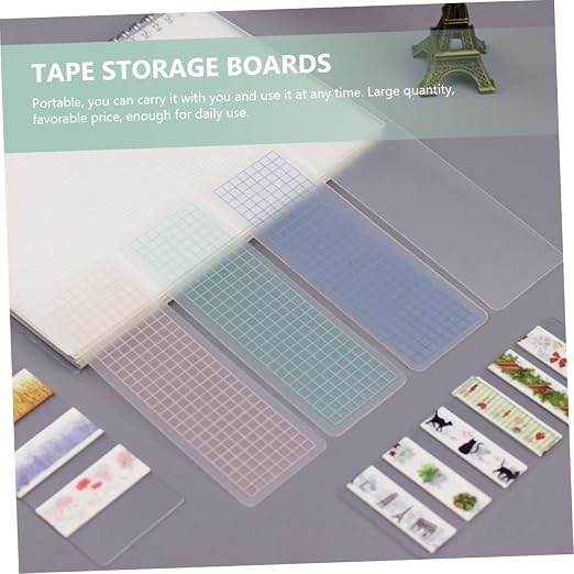 JEWEDECO 50pcs Handbook Tape Repackaging Washi Tape Organizer Storage Boards Safe Easy to Carry