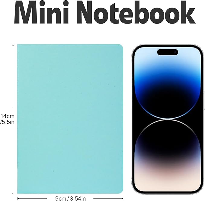 100 Pack Small Lined Notepads Bulk, Mini Journal Pocket Notebooks Set 3.5 Inch x 5.5 Inch, Colored Cover Notebook Wide Ruled, 10 Colors 24 Sheets (48 Pages) for Traveler, Students, School Supplies