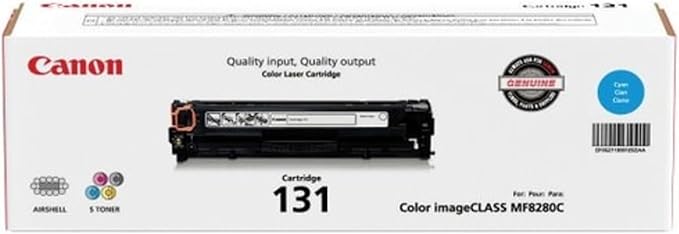 Canon Genuine Toner Bundle 131 (6270B004), 3 Pack (1 Each: Cyan, Magenta, Yellow), for Canon Color imageCLASS MF8280Cw, MF624Cw, MF628Cw, LBP7110Cw Laser Printers