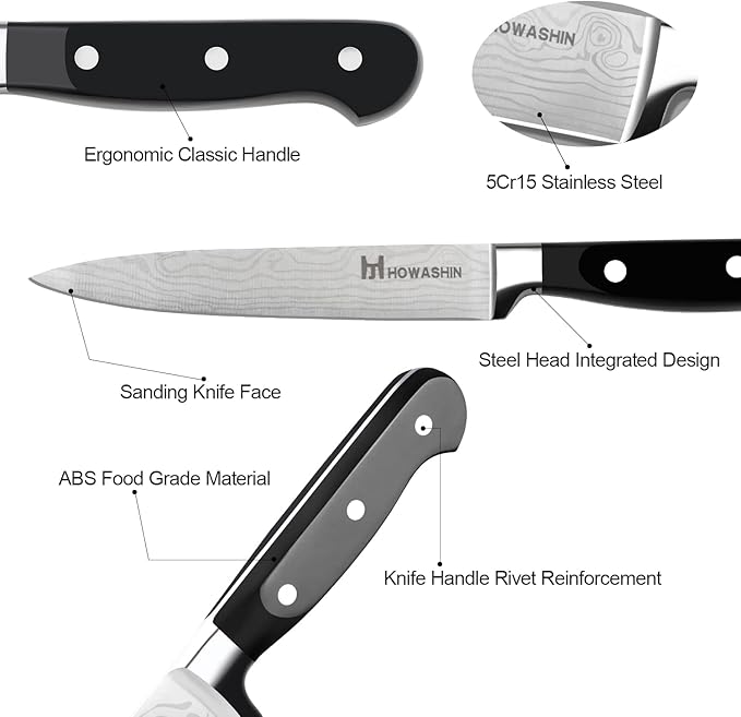 5 inch Utility Knife Sharp Professional Chef 's Knife German High Carbon Kitchen Knife Ergonomic Handle With Christmas Gift Box