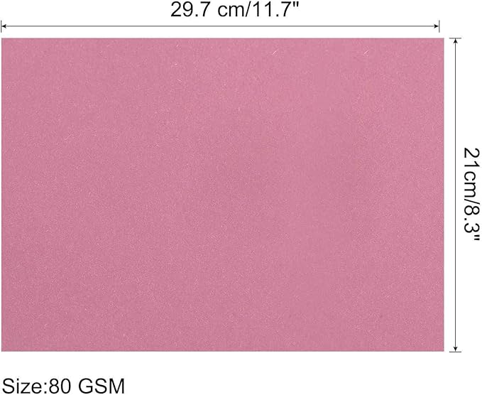 MECCANIXITY 100 Sheets Colored Copy Paper 8.3 x 11.7 Inch Printer Paper 80gsm Pink for Office Printing, Document Copying, Invitations, Forms, Art Projects