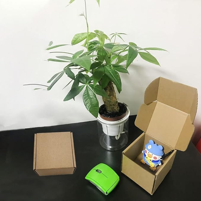 4x4x3 inch Shipping Boxes Pack of 25, Brown Corrugated Cardboard Mailer Box | Tuck Top, Easy Assembly, DIY Cardboard, Recyclable Mailer Boxes for Packaging Small Business and Book Literature Gift Giving