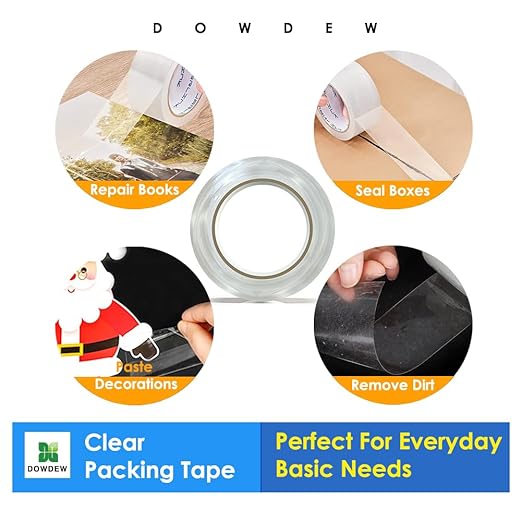 Clear Packing Tape, Heavy Duty Packaging Tape 1.88 inch x 55 Yards Refill Roll for Shipping Mailing Moving [Ultra Strong - Super Thick] (2 Rolls / 110 Total Yards)