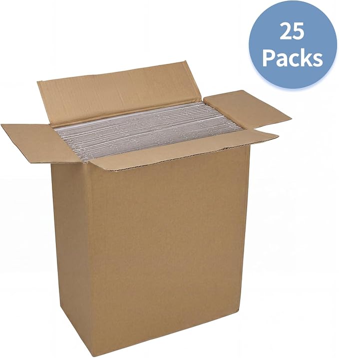 Hoikwo 12x12x4 Shipping Boxes Set of 25 | White Corrugated Cardboard Box for Small Business for Packaging Mailing