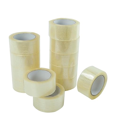 Heavy Duty Clear Packing Tape 110 Yards Per Roll (36 Rolls) - 2 Inch Width 1.8 Mil Thick, Strong Pressure-Sensitive Adhesive Packing Tape for Office Storage Moving Mailing Packaging and Shipping