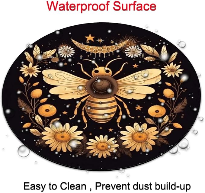 Bees Round Mouse pad Customized Mousepad Non-Slip Rubber Base Mouse Pads for Computers Laptop Office Desk Accessories Mouse pad