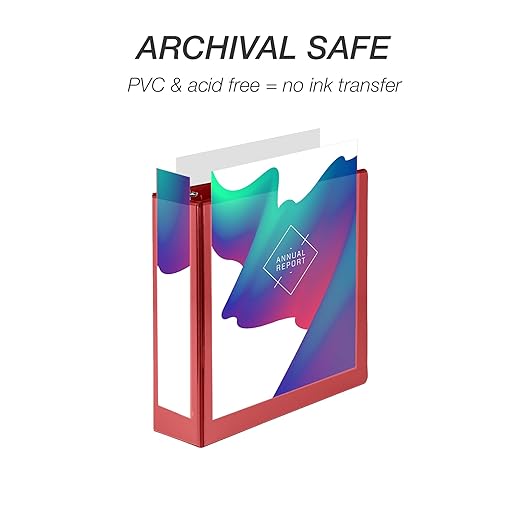 Samsill 3 Inch 3 Ring Binders, Economy Round Ring, Clear View Cover, 550 Sheet Capacity - for School, Home, Office - Red, 12 Pack