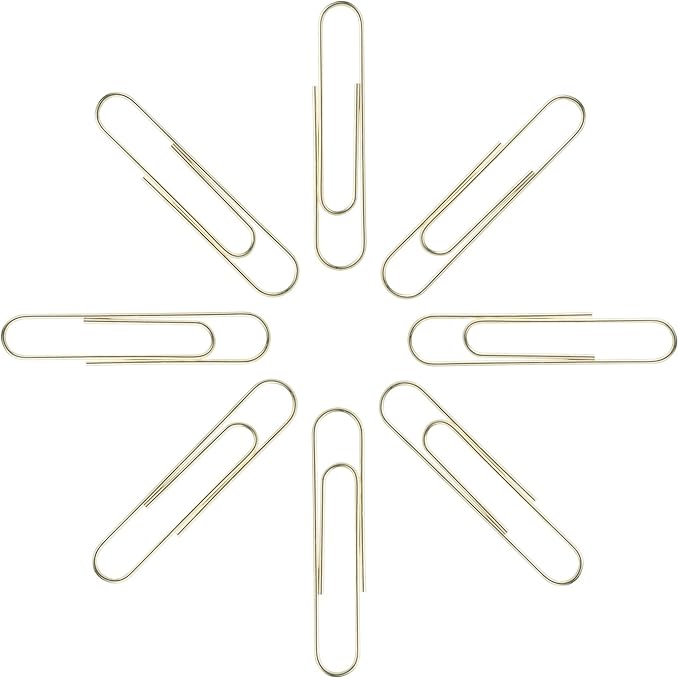 Large Paper Clips, Gold Paper Clips, 2 Inch Paper Clip, Jumbo Paperclips 100/Pack