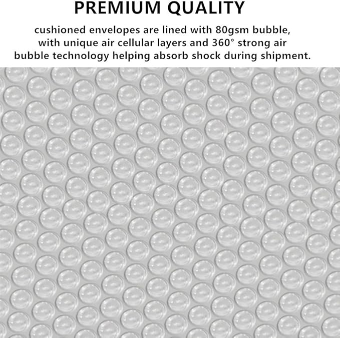 Bubble Mailers 4x6 Inch 50 Pack Small Padded Envelopes Poly Thicken Padded Self Seal Envelopes Bags (Black)
