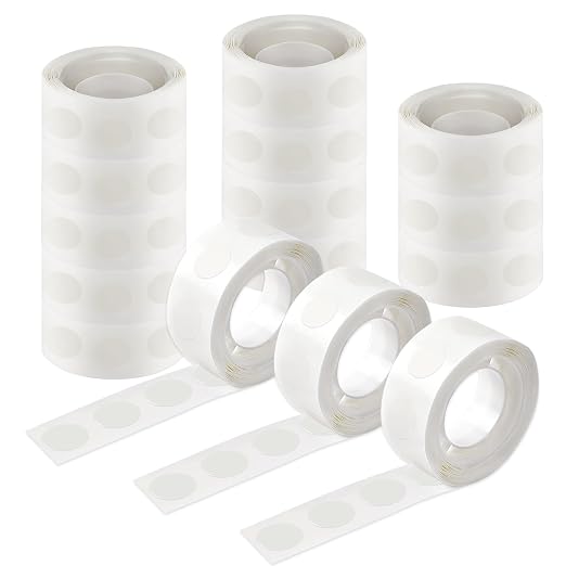 UPINS 1500Pcs Glue Points Dots 15mm Removable Balloon Glue Tape Dots | 15 Rolls Double Sided Dots Stickers, Easy Removal, Balloon Glue and Craft Supplies, Holiday Wedding Party Home Wall Decor